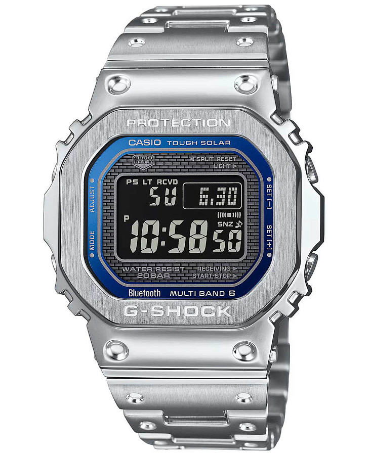 Часы Casio G-Shock GMW-B5000D-2DR (GMW-B5000D-2) — мужские, серый