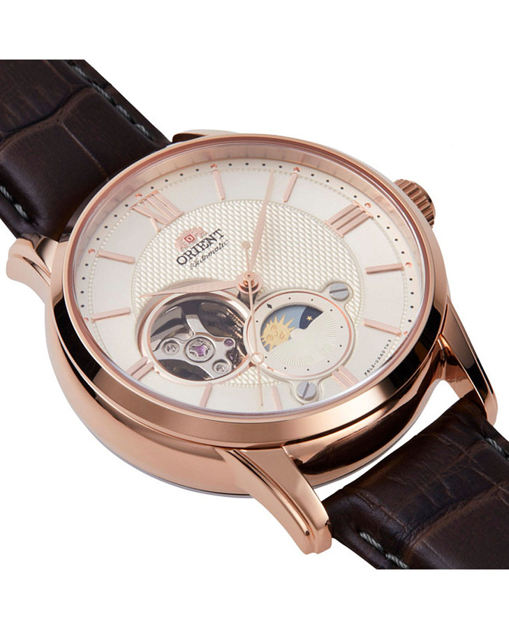 Часы Orient Sun & Moon RA-AS0009S (RN-AS0009S) — механические, металл сталь