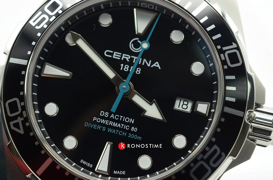 Часы Certina DS Action Diver Powermatic 80 C032.407.11.051.10 — мужские, нержавеющая сталь