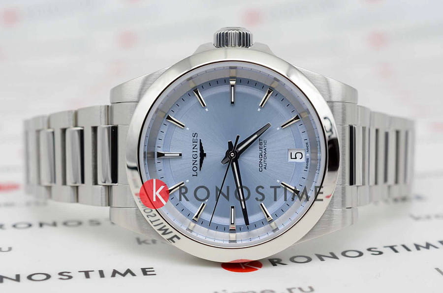 Часы Longines Conquest L3.430.4.92.6 — механические, сталь металл