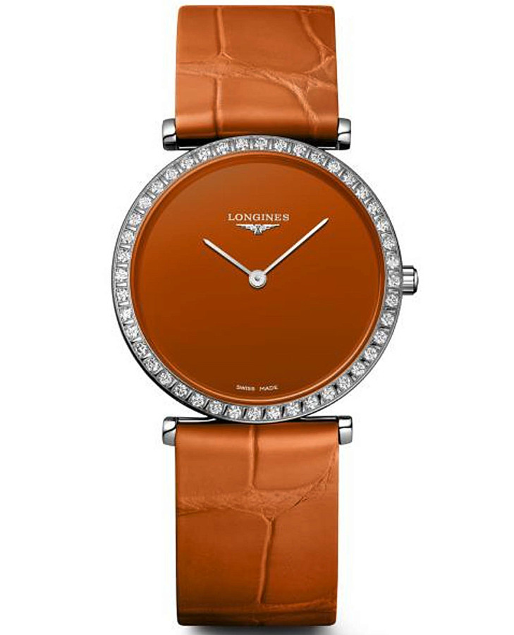 Часы Longines La Grande Classique L4.523.0.92.2 — женские, оранжевый