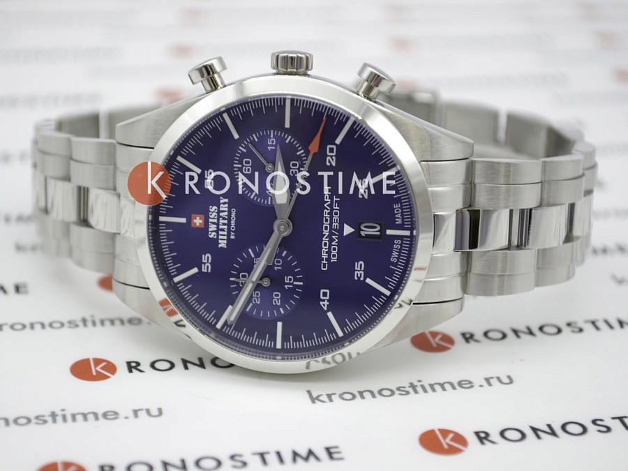 Часы Swiss Military by Chrono SM34090.02 — металл сталь, Швейцария