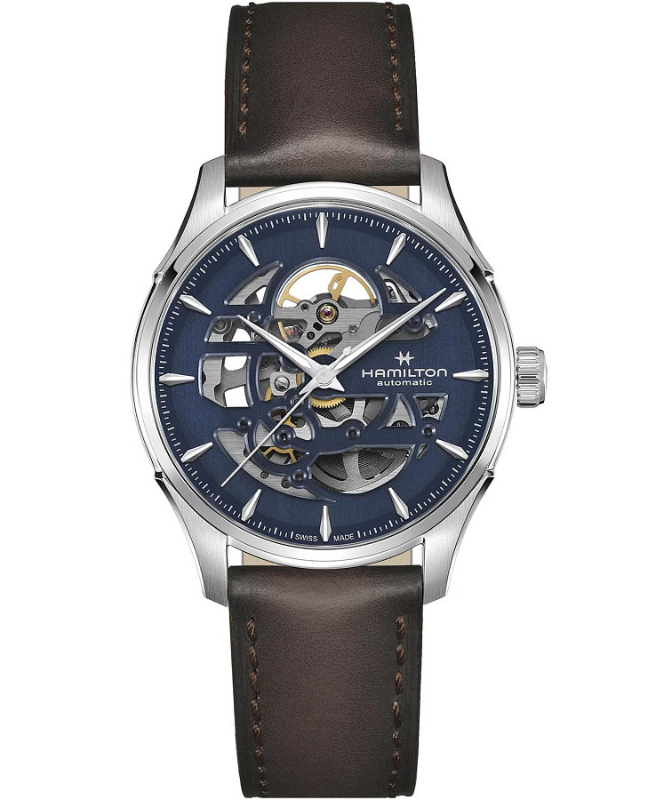 Часы Hamilton Jazzmaster Skeleton Auto H42535541 — мужские, синий