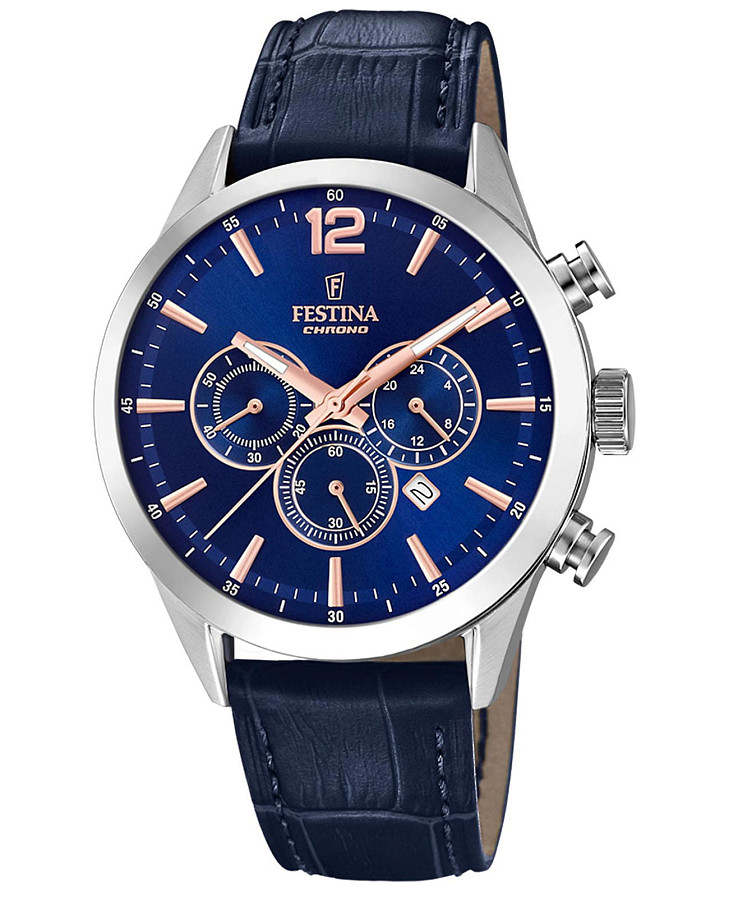 Часы Festina Timeless Chrono F20542/4 — мужские, синий