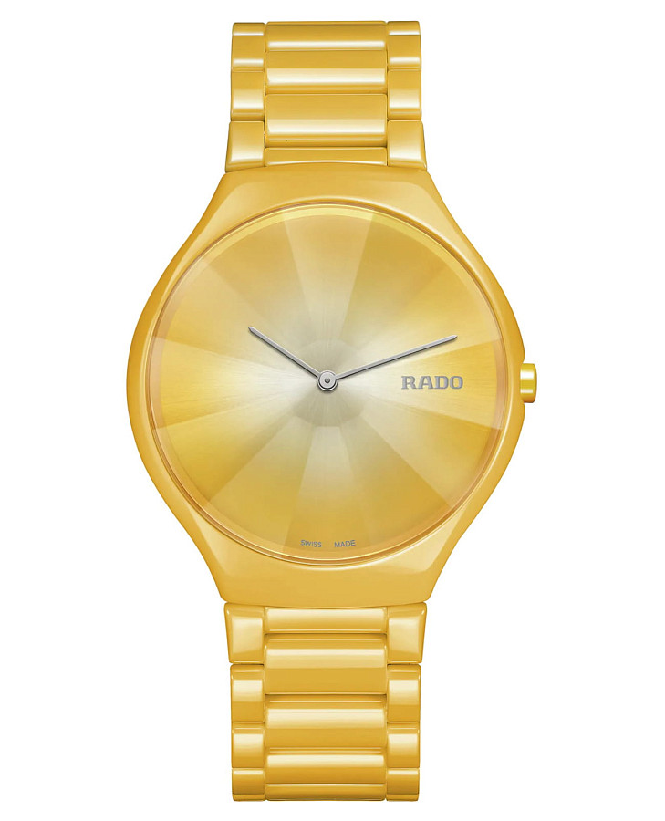 Часы Rado True Thinline x Great Gardens of the World R27122252 — женские, желтый