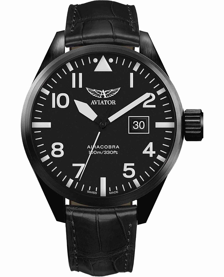 Часы Aviator Airacobra V.1.22.5.148.4 — мужские, черный