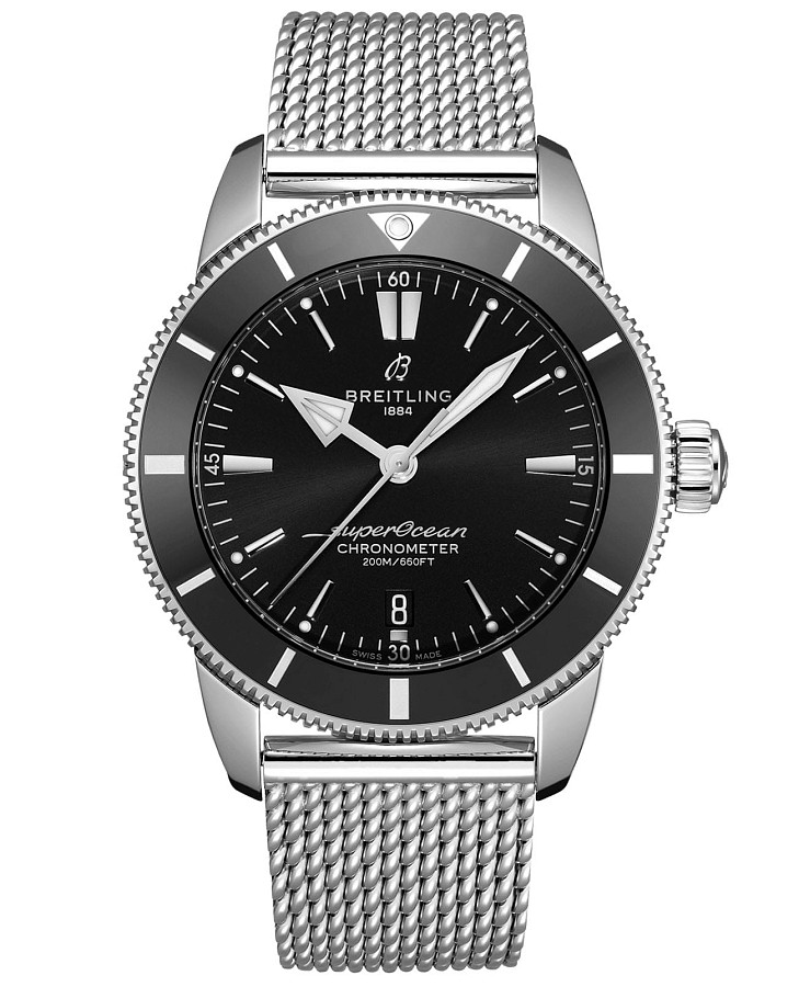 Часы Breitling Superocean Heritage B20 Automatic 44 AB2030121B1A1 — мужские, черный
