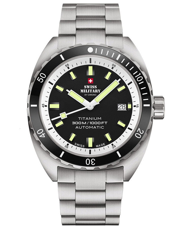 Часы Swiss Military by Chrono Titanium 300 SMA34100.02 — мужские, белый