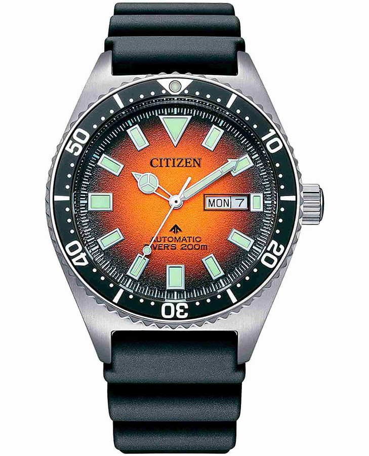 Часы Citizen Promaster NY0120-01Z — мужские, оранжевый