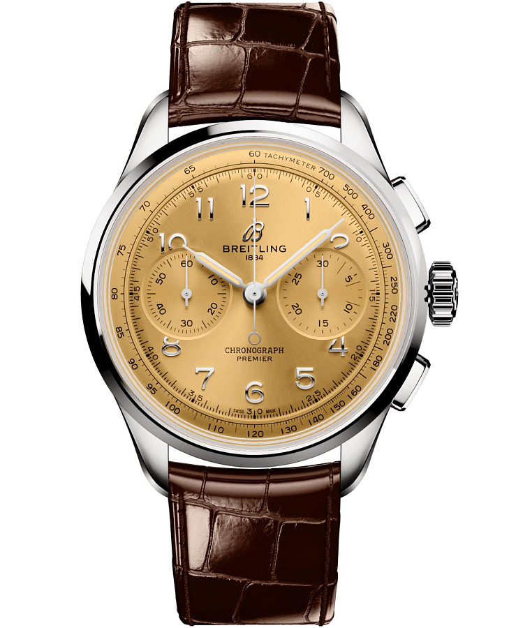 Часы Breitling Premier B09 Chronograph 40 AB0930F51H1P1 — мужские, золотистый