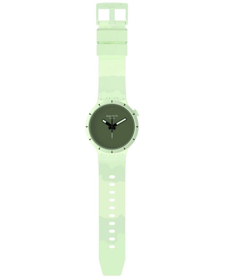Часы Swatch Big Bold Bioceramic SB03G100 — зеленый, биокерамика