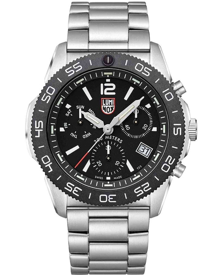 Часы Luminox Pacific Diver Chronograph XS.3142 — мужские, черный