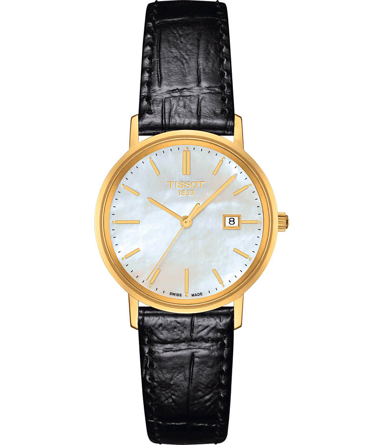 Часы Tissot Goldrun Sapphire Lady 18K Gold T922.210.16.111.00 — женские, перламутровый