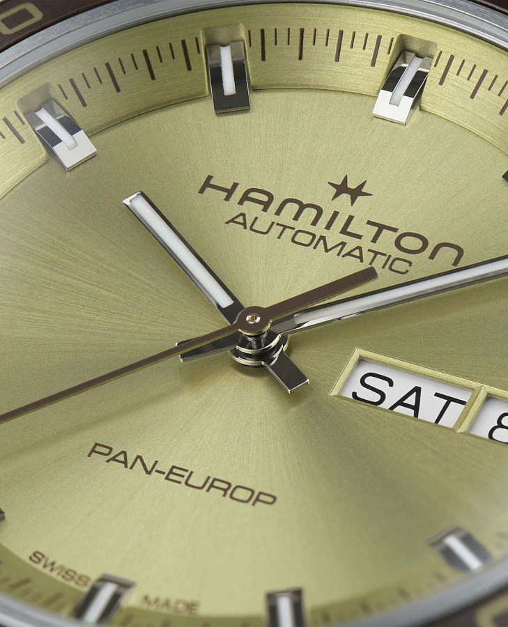 Часы Hamilton American Classic Pan Europ Day Date Auto H35445860 — кожаный, мужские
