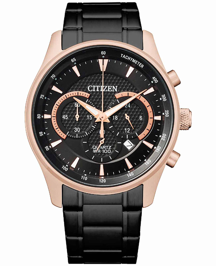 Часы Citizen Chronograph AN8196-55E — мужские, черный