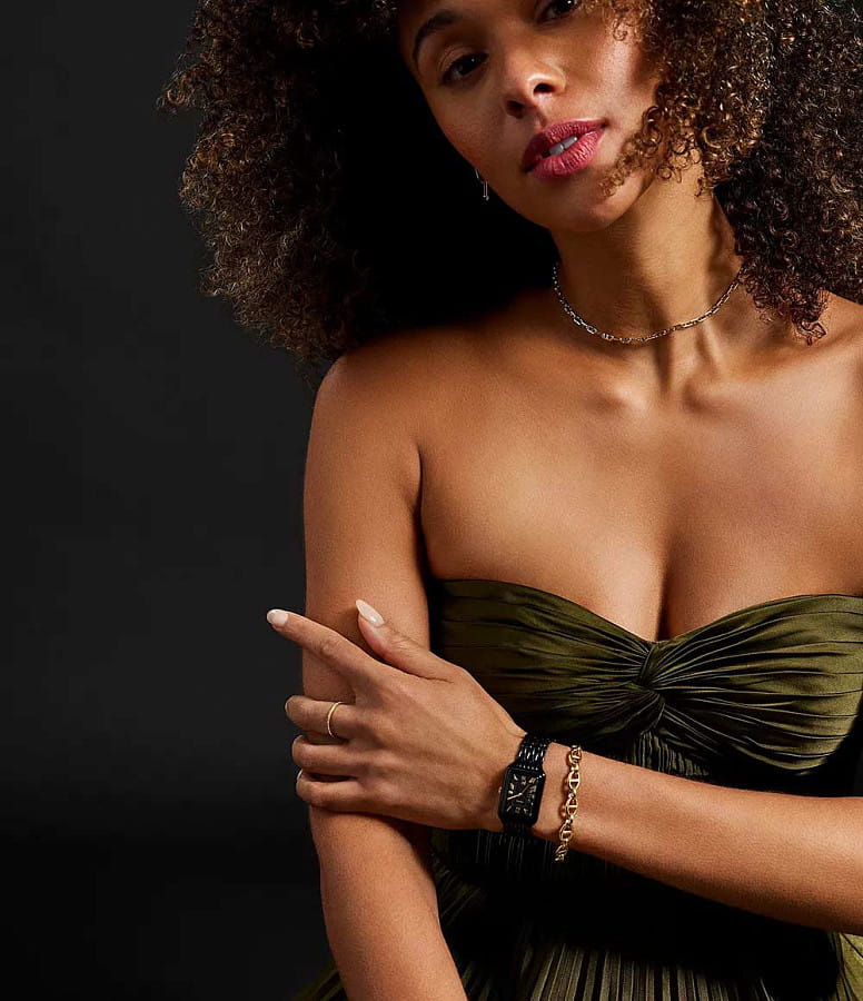 Часы Fossil Raquel ES5385 — кварцевые, металл сталь