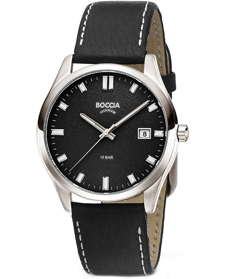 Часы Boccia Titanium Circle-Oval 3669-02 — мужские, черный