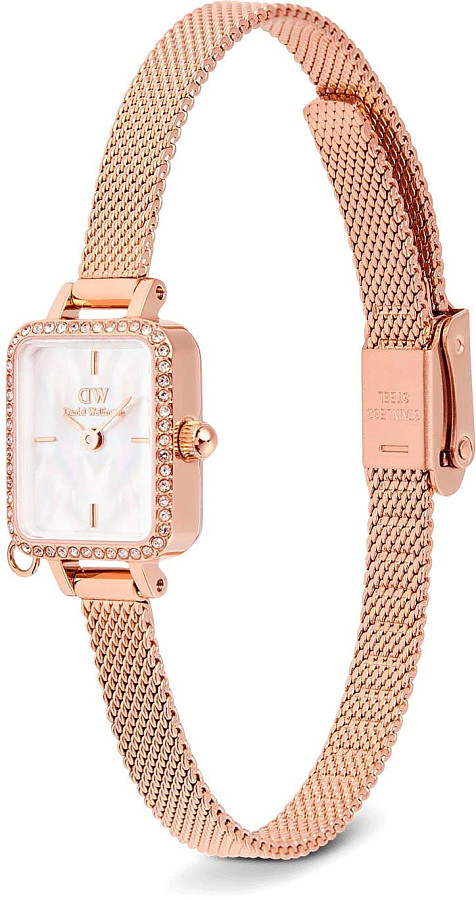 Часы Daniel Wellington Quadro Mini Crystal Zodiac Melrose DW00100751 — нержавеющая сталь с pvd-покрытием, женские