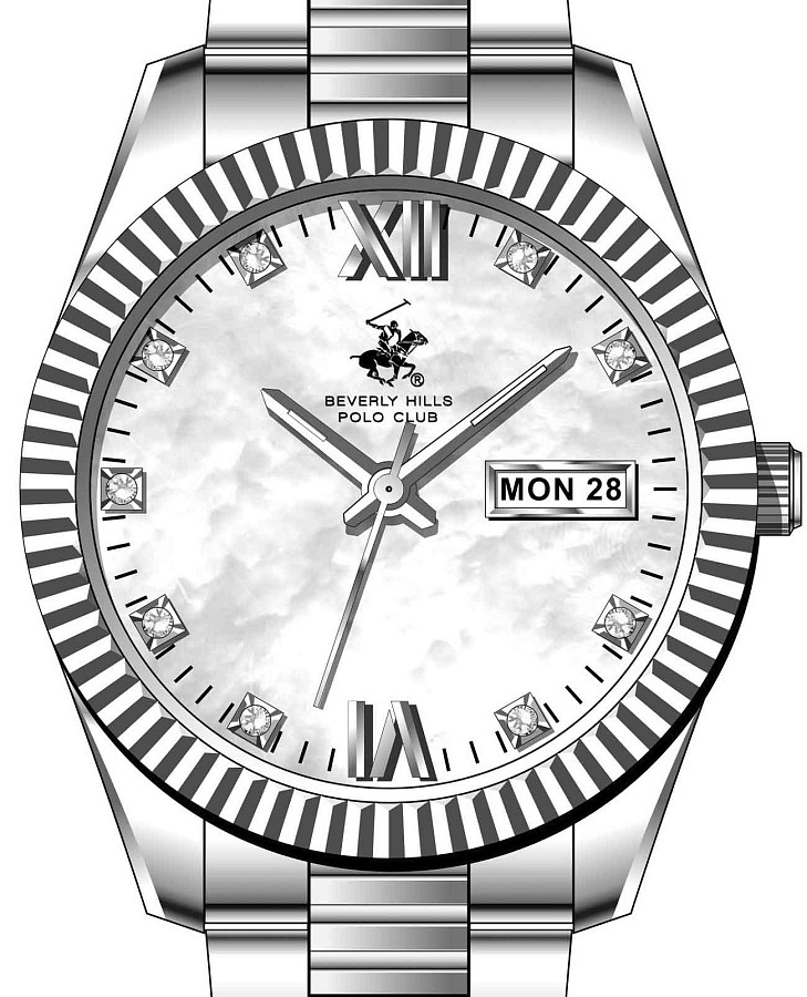 Часы Beverly Hills Polo Club BP3765C.320 — кварцевые, сталь металл