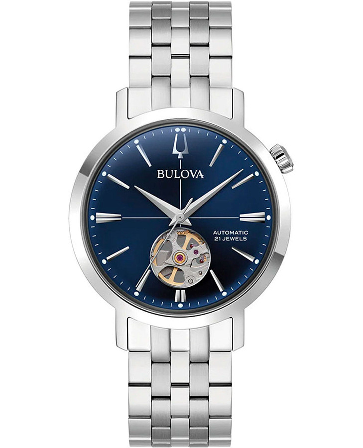 Часы Bulova Automatic 96A320 — мужские, синий