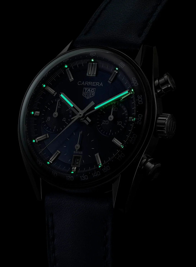 Часы TAG Heuer Carrera Chronograph CBS2212.FC6535 — мужские, кожаный