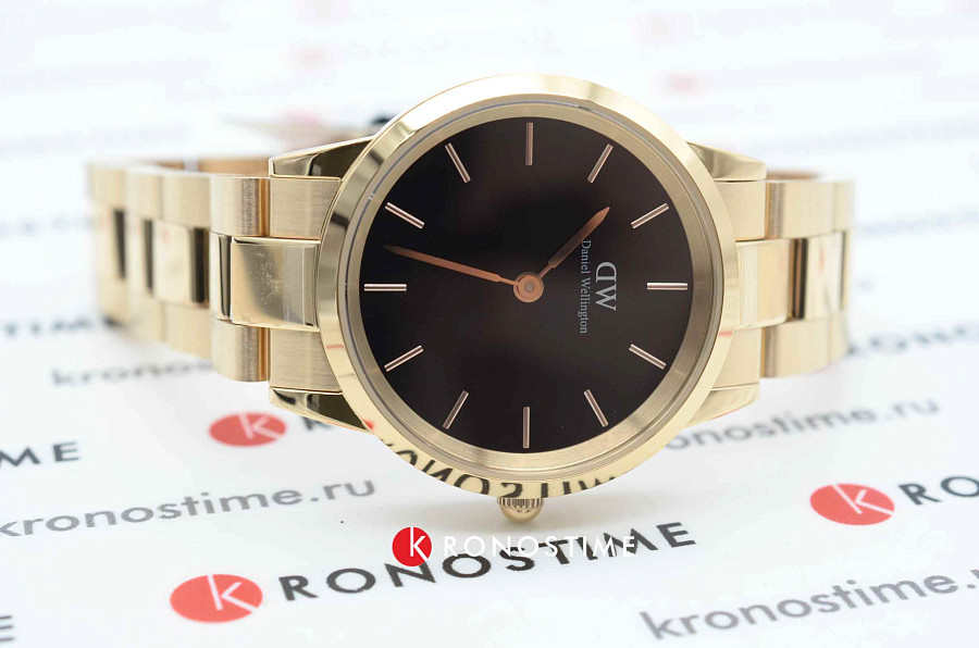 Часы Daniel Wellington Iconic Link DW00100212 — черный, металл сталь