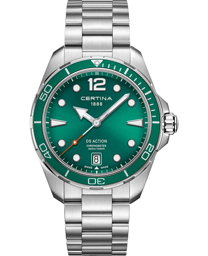 Часы Certina DS Action C032.451.11.097.00 — мужские, зеленый