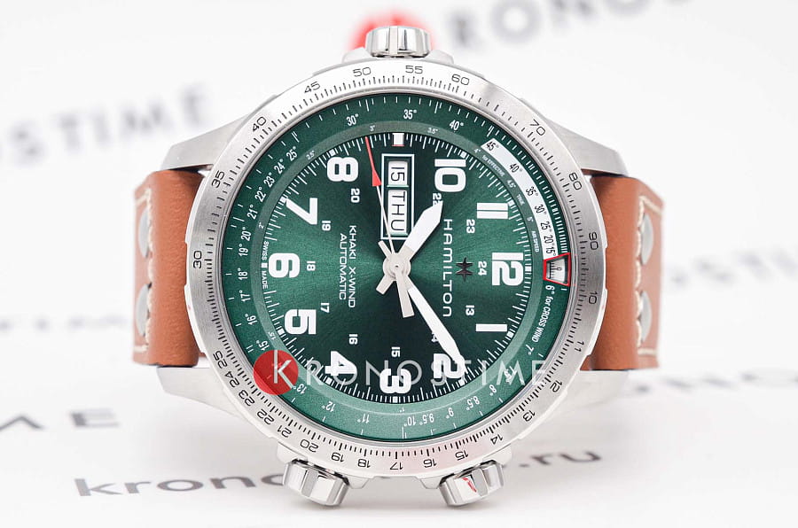 Часы Hamilton Khaki Aviation X-Wind Day Date Auto 45mm H77735560 — механические, сталь