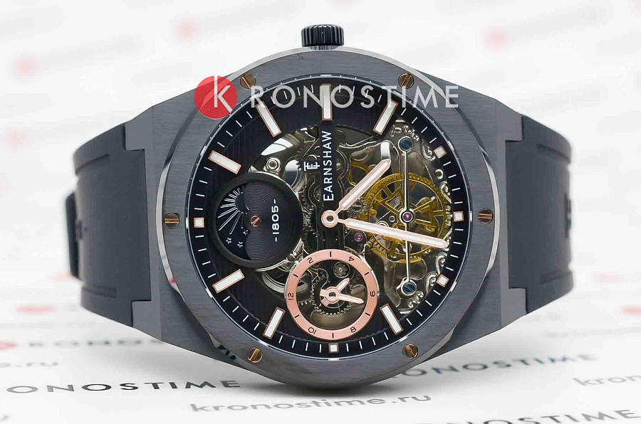 Часы Earnshaw Drake ES-8291-03 — механические, сталь металл