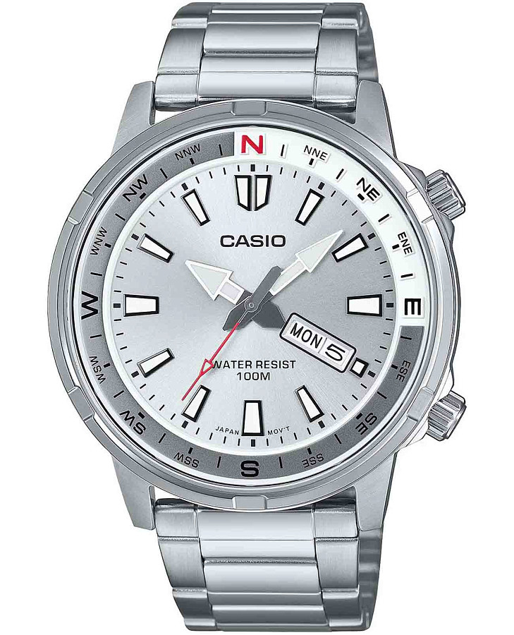 Часы Casio Collection MTD-130D-7AVDF (MTD-130D-7A) — мужские, серебристый