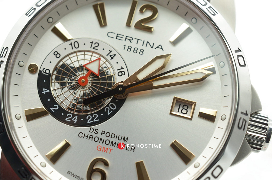 Часы Certina DS Podium GMT C034.455.16.037.01 — сталь металл, Швейцария