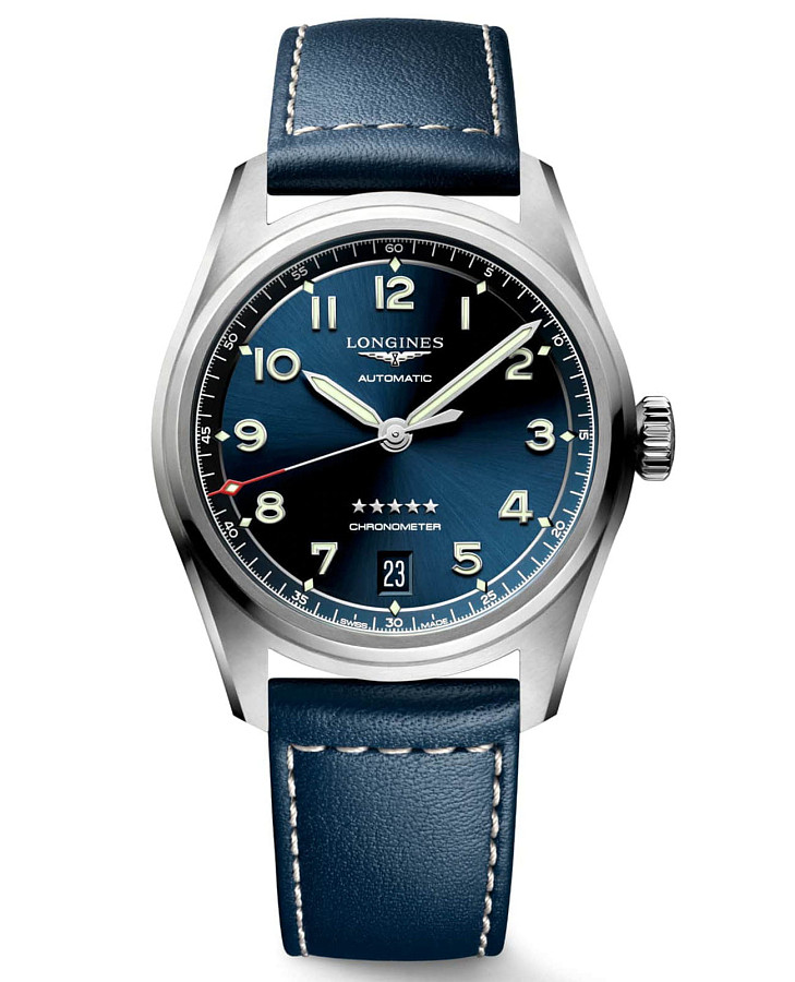 Часы Longines Spirit L3.410.4.93.0 — мужские, синий
