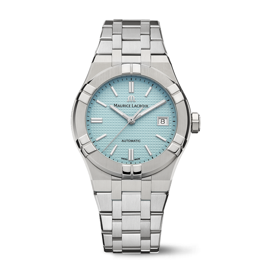 Часы Maurice Lacroix Aikon Automatic Limited Summer Edition 39 mm AI6007-SS00F-431-C — мужские, бирюзовый