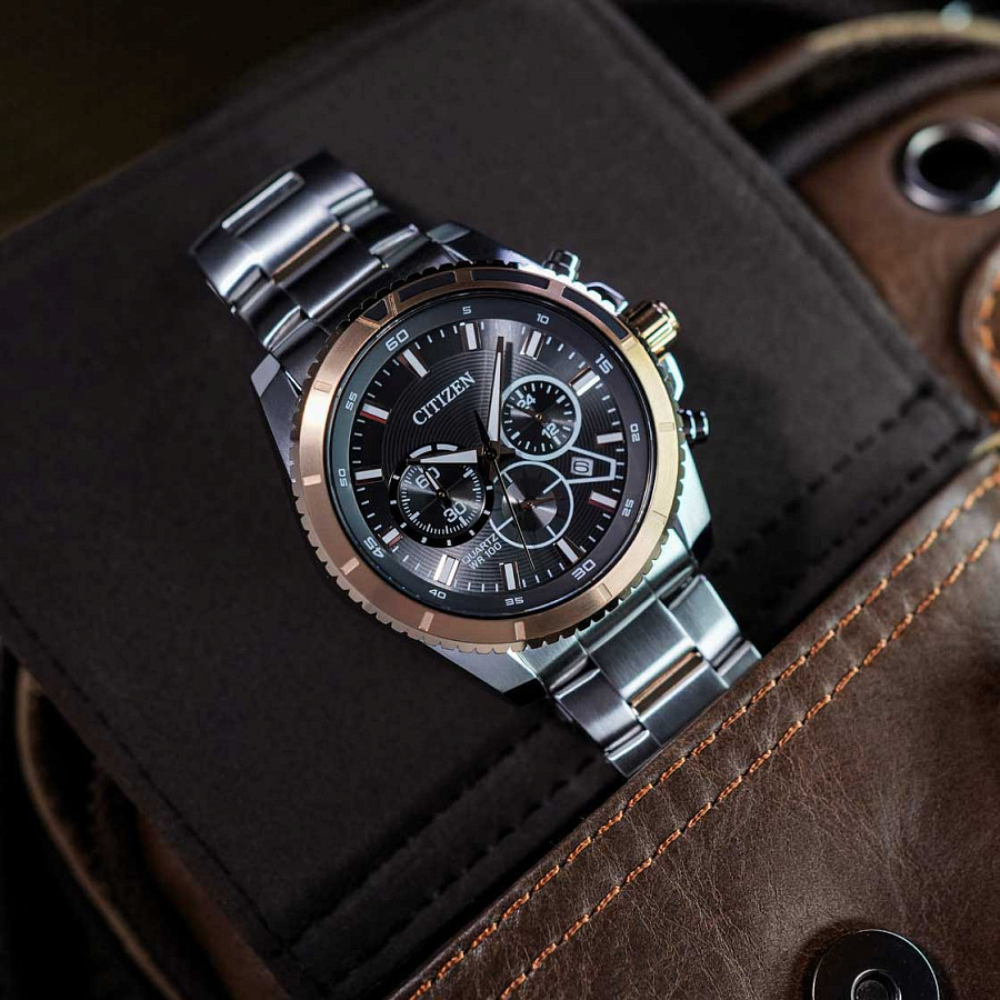 Часы Citizen Chronograph AN8204-59H — кварцевые, Япония, мужские