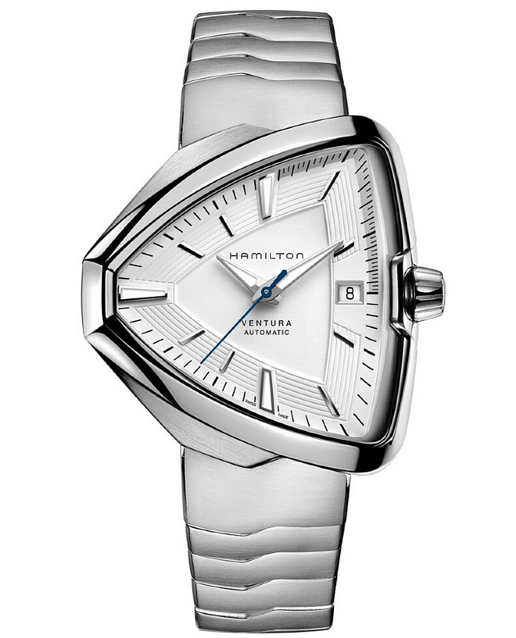 Часы Hamilton Ventura Elvis80 Quartz H24505111 — мужские, белый