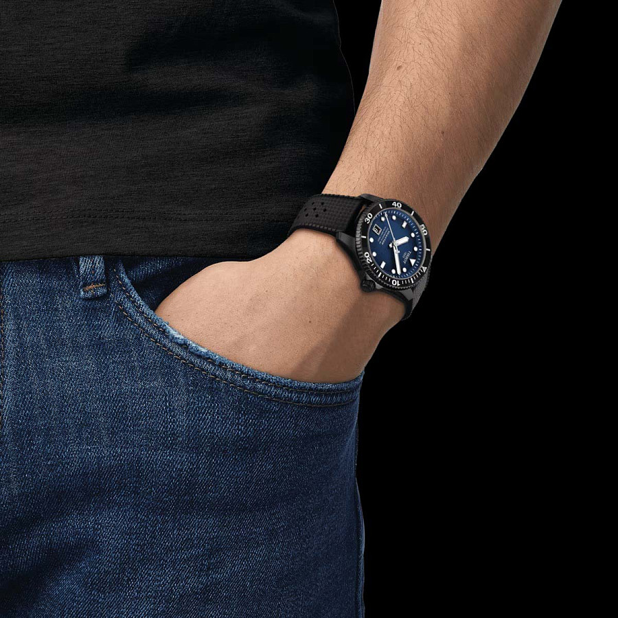 Часы Tissot Seastar 1000 Powermatic 80 T120.807.37.041.00 — мужские, тканевый