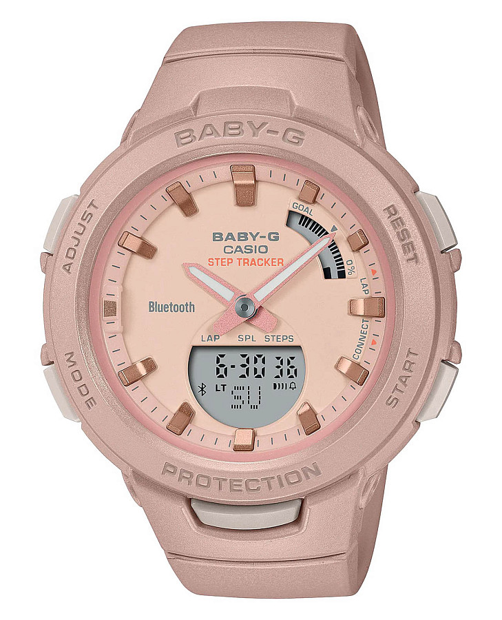 Часы Casio Baby-G BSA-B100CS-4A — женские, розовый