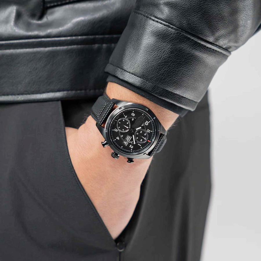 Часы Hamilton Khaki Field Auto Chrono Resident Evil Requiem Limited Edition H71636330 — мужские, кожаный