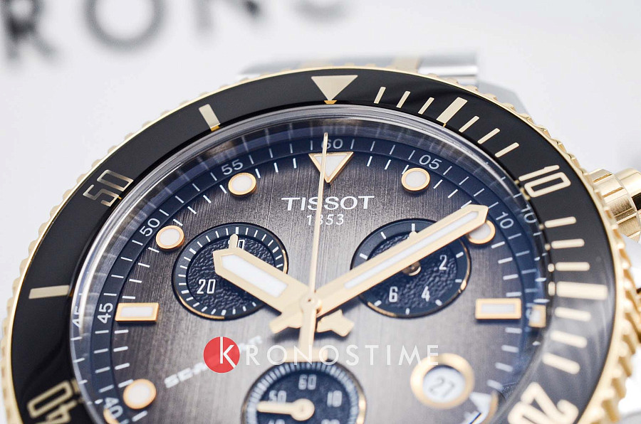 Часы Tissot Seastar 1000 Quartz Chronograph 38mm T120.217.22.061.00 — Швейцария, кварцевые