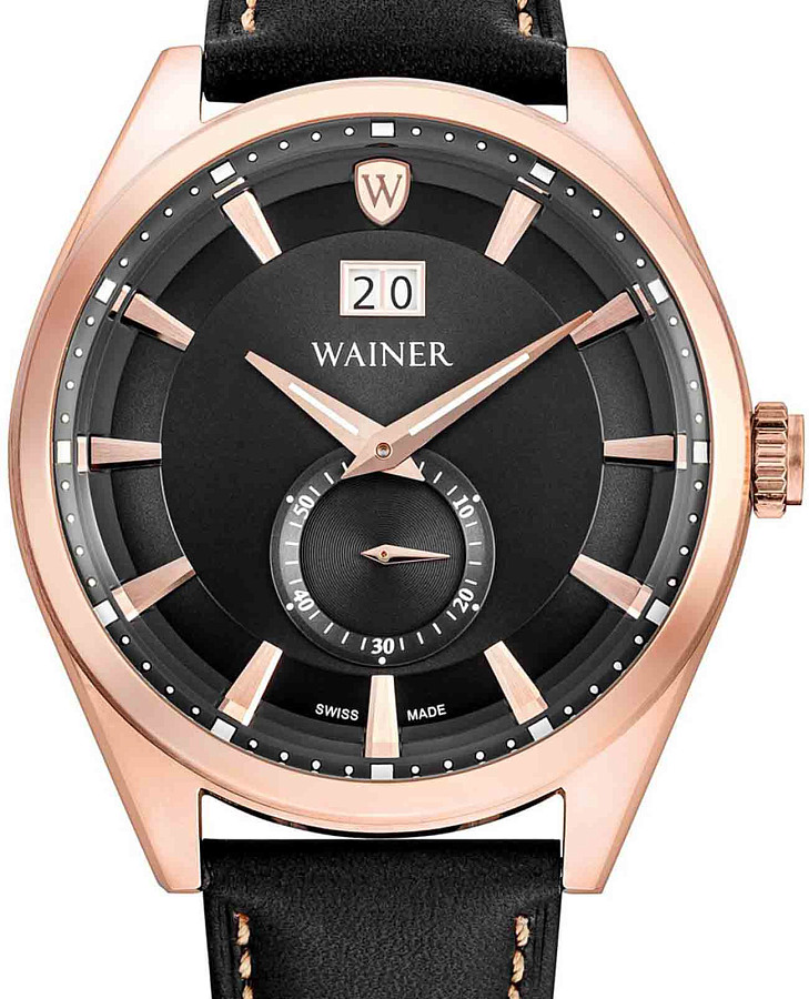 Часы Wainer Classic WA.17100-C — кварцевые, металл сталь