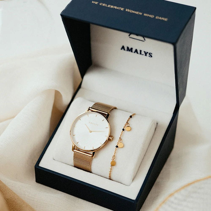 Часы Amalys Giftboxes AMW-193 — кварцевые, сталь металл