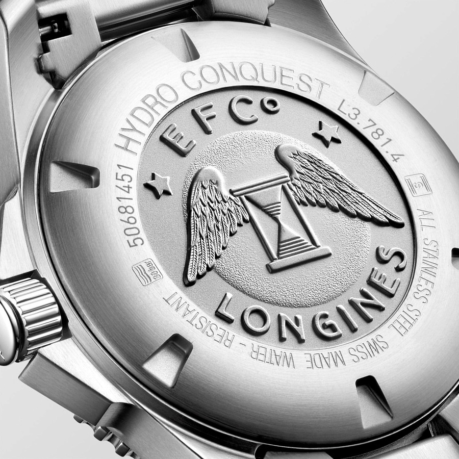 Часы Longines HydroConquest L3.781.4.56.6 — черный, металл сталь керамика