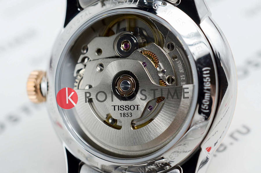 Часы Tissot Chemin des Tourelles Powermatic 80 T139.207.22.038.00 — женские, нержавеющая сталь с pvd-покрытием
