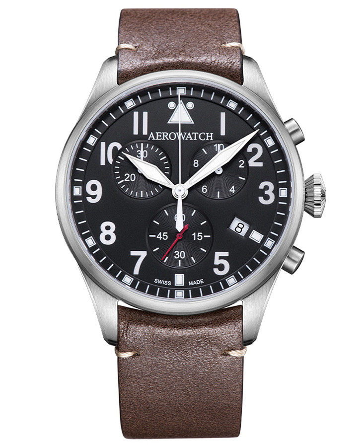Часы Aerowatch Les Grandes Classiques 79990 AA03 — мужские, черный