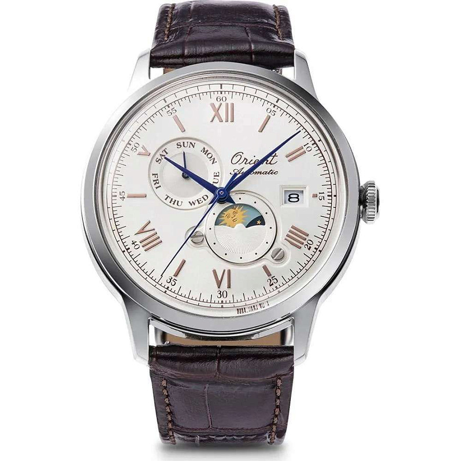 Часы Orient Sun & Moon RA-AK0808S (RN-AK0808S) — бежевый, сталь металл