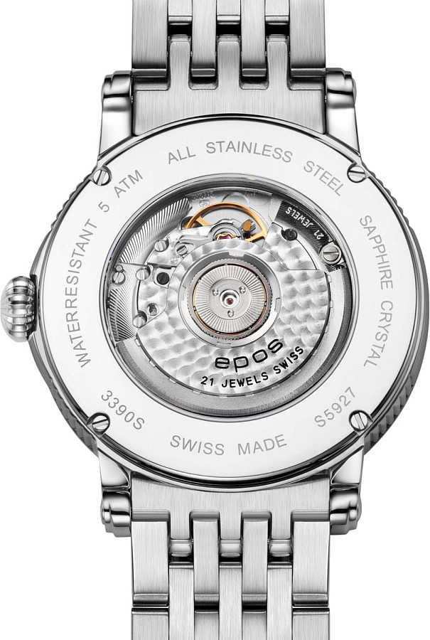 Часы Epos Emotion 3390.302.20.54.30 — механические, сталь металл