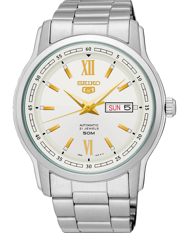 Часы Seiko 5 Regular SNKP15K1S — мужские, белый