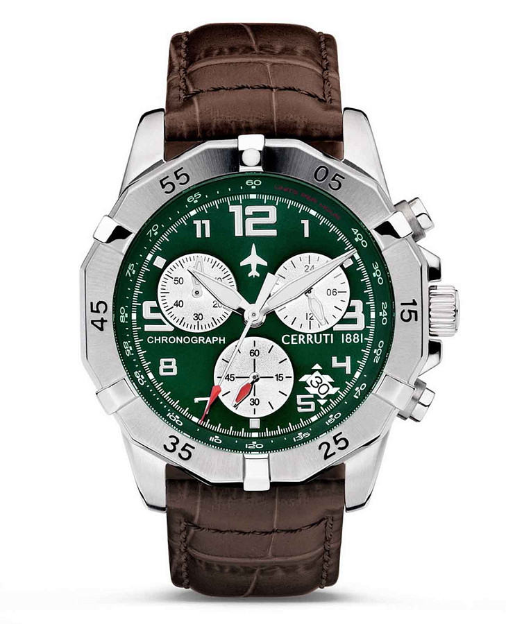 Часы Cerruti 1881 Manciano CIWGC2224402 — мужские, зеленый