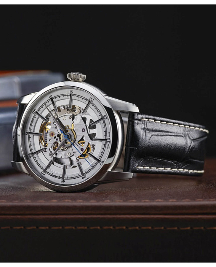 Часы Hamilton American Classic RailRoad Skeleton Auto H40655751 — Швейцария, механические
