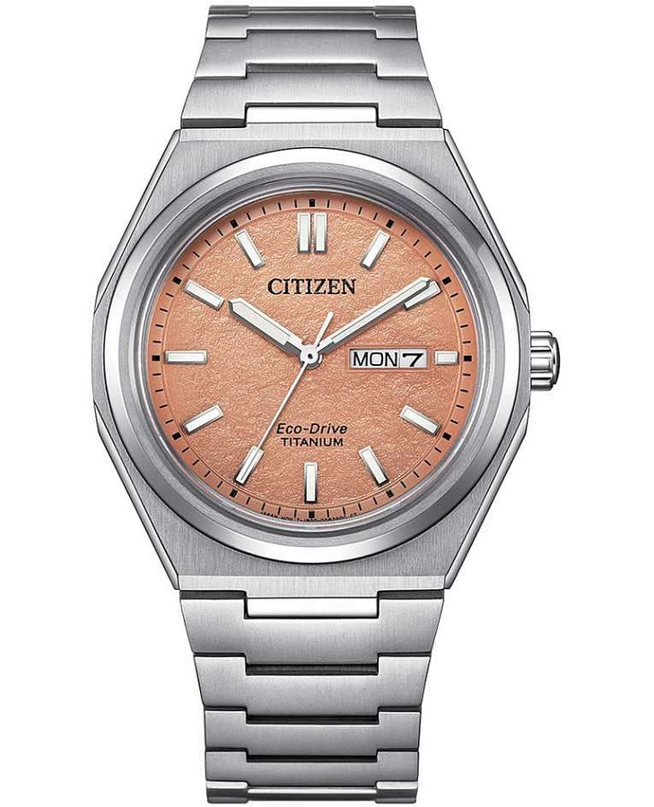 Часы Citizen Eco-Drive AW0130-85Z — мужские, оранжевый